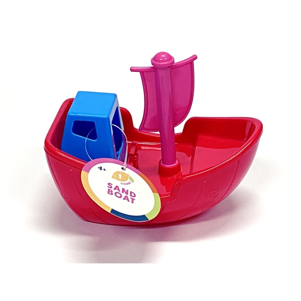 Ankyo Red Tug Boat Sand Toy (5.25" x 3" x 4.25") Fun Beach Sand Play