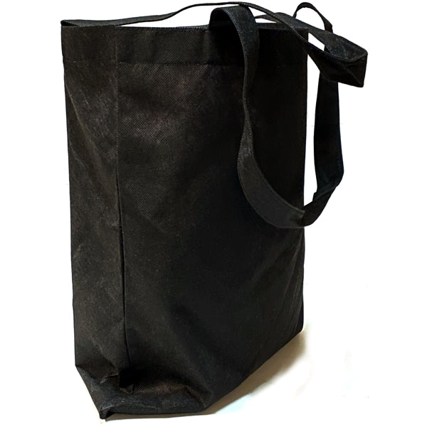 Toppers Large Reusable Shopping Tote Bag with 10" Handles - Black (15" x 16")