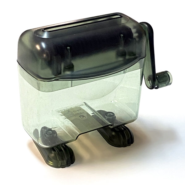 Vivitar Manual Mini Paper Shredder - Transparent (Handheld) Sits on Desk, Shelf, or Drawer