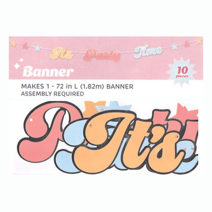 It's Party Time Party Banner - Stars/Multi-Color (6 ft.)