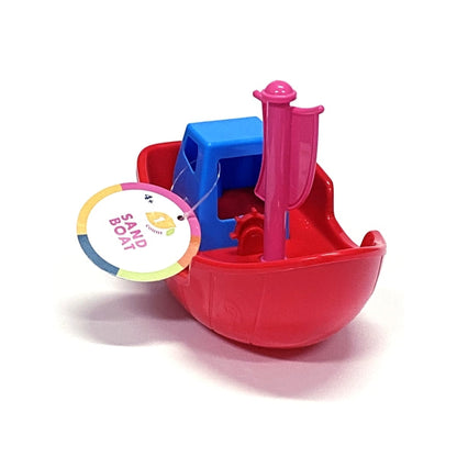 Ankyo Red Tug Boat Sand Toy (5.25" x 3" x 4.25") Fun Beach Sand Play