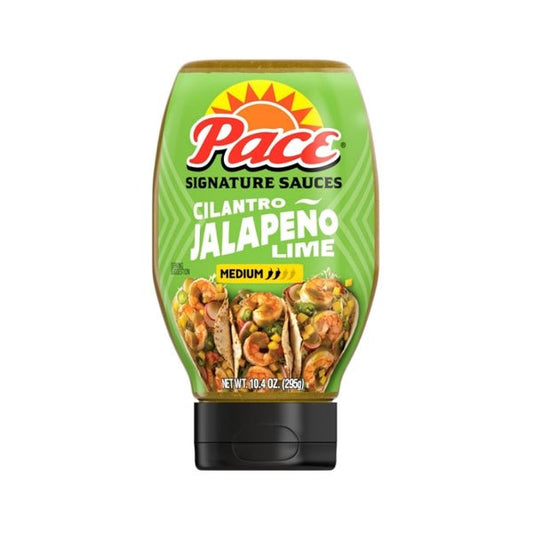 Clearance - Pace Signature Sauces Cilantro Jalapeno Lime Hot Sauce - Medium Heat (Net wt. 10.4 oz.) Best by Date 03/2025 - Dollar Fanatic