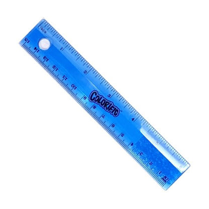 Colorific Plastic Ruler - 6" (Select Transparent Color - Blue, Green, Pink, Purple) - Dollar Fanatic