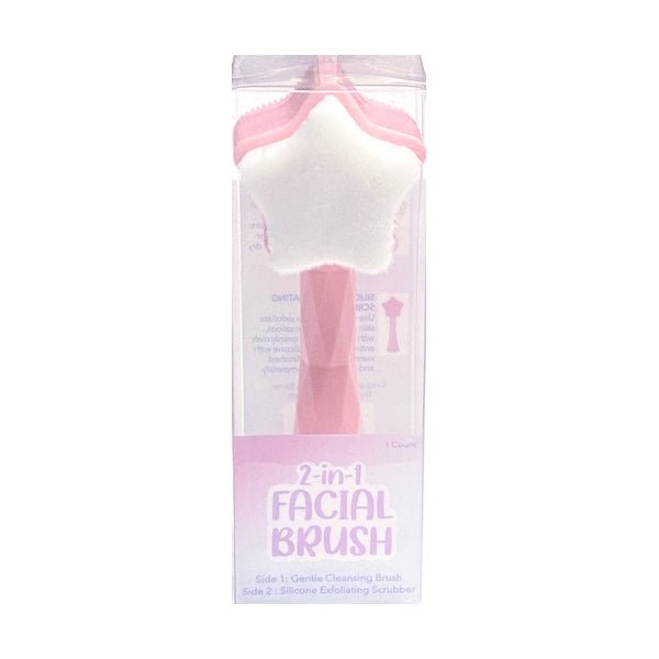 Dual Star - Shaped Facial Brush - Cleansing Brush/Exfoliating Scrubber (Select Blue or Pink) - Dollar Fanatic