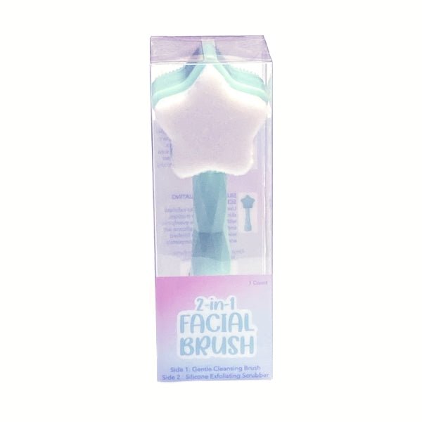 Dual Star - Shaped Facial Brush - Cleansing Brush/Exfoliating Scrubber (Select Blue or Pink) - Dollar Fanatic