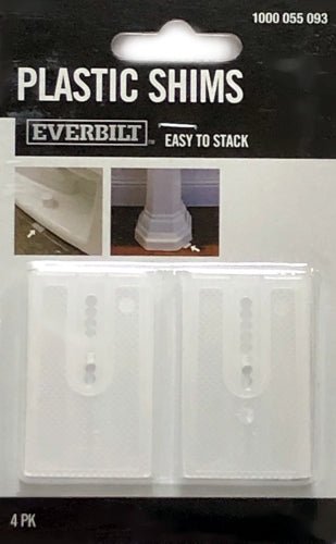 Everbilt Plastic Shims - 2" (4 Pack) Easy to Stack, Ribbed Design - DollarFanatic.com