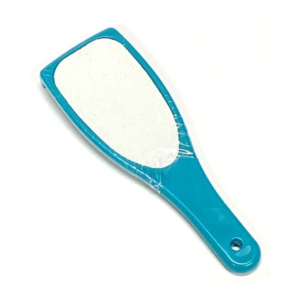 Foot Exfoliator Buffer with Handle - Blue/White (1 Count) - Dollar Fanatic