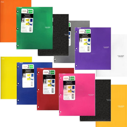 Mead Five Star Snap - In 2 - Pocket Plastic Portfolio Folder (Select Color) - Dollar Fanatic