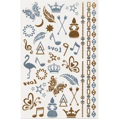 Park Avenue Shimmer Metallic Jewelry Tattoos - Select Style (108 Tattoos) - Dollar Fanatic