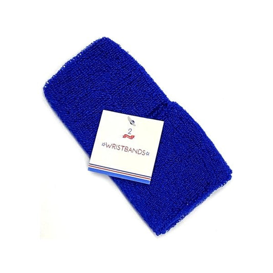 Sweatband Terry - Cloth Wristbands - Blue (1 Pair) For Sport and Physical Activities - Dollar Fanatic