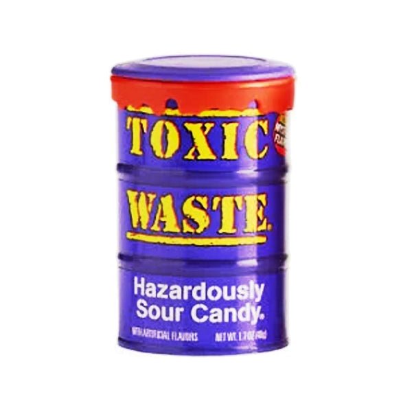 Toxic Waste Hazardously Sour Candy Drum Pack - Select Color (16 Pack) Individually Wrapped Pieces - Dollar Fanatic