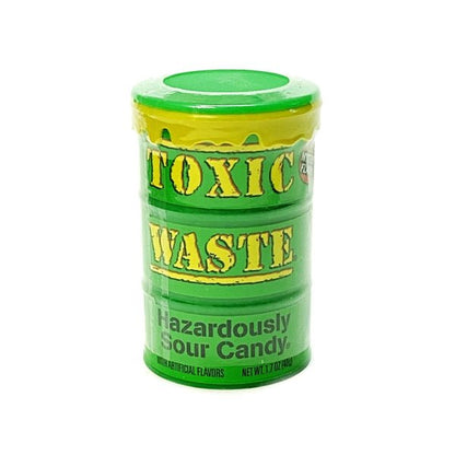 Toxic Waste Hazardously Sour Candy Drum Pack - Select Color (16 Pack) Individually Wrapped Pieces - Dollar Fanatic