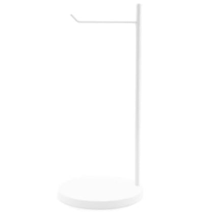 Universal Metal Headphone Stand - White (11" x 5" dia., 4" hook) - Dollar Fanatic