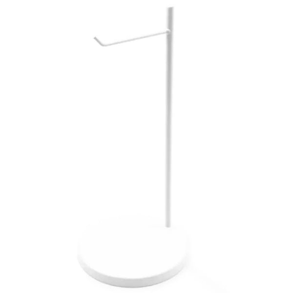 Universal Metal Headphone Stand - White (11" x 5" dia., 4" hook) - Dollar Fanatic