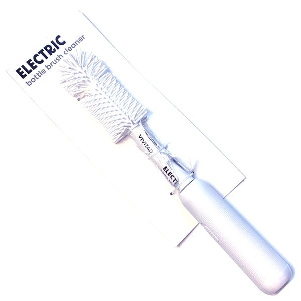 Vivitar Silicone Bottle Brush Cleaner - White (Battery Powered) - Dollar Fanatic