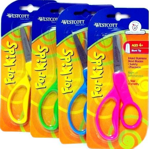Westcott Blunt - tip 5" Scissors for Kids (Select Color) Right or Left - Handed - Dollar Fanatic