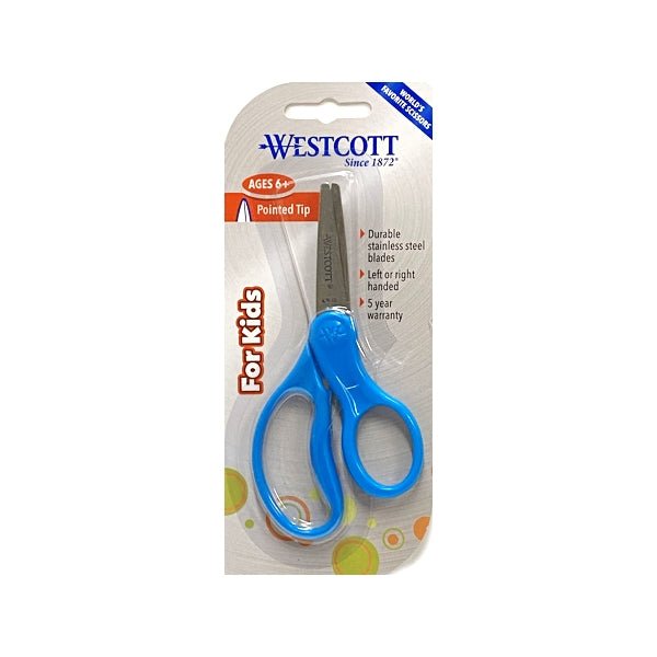 Westcott Pointed - tip Scissors for Kids - Select Color(s) (5 in.) Right or Left - Handed - Dollar Fanatic